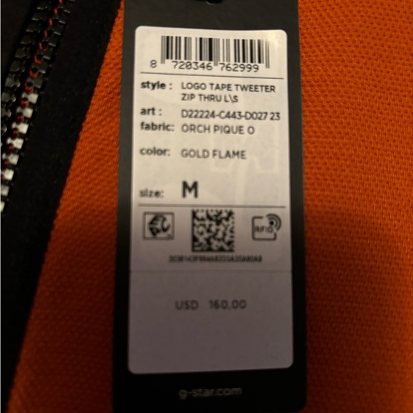 G Star Raw Logo Tape Tweeter Full Zip - Picture 9 of 13